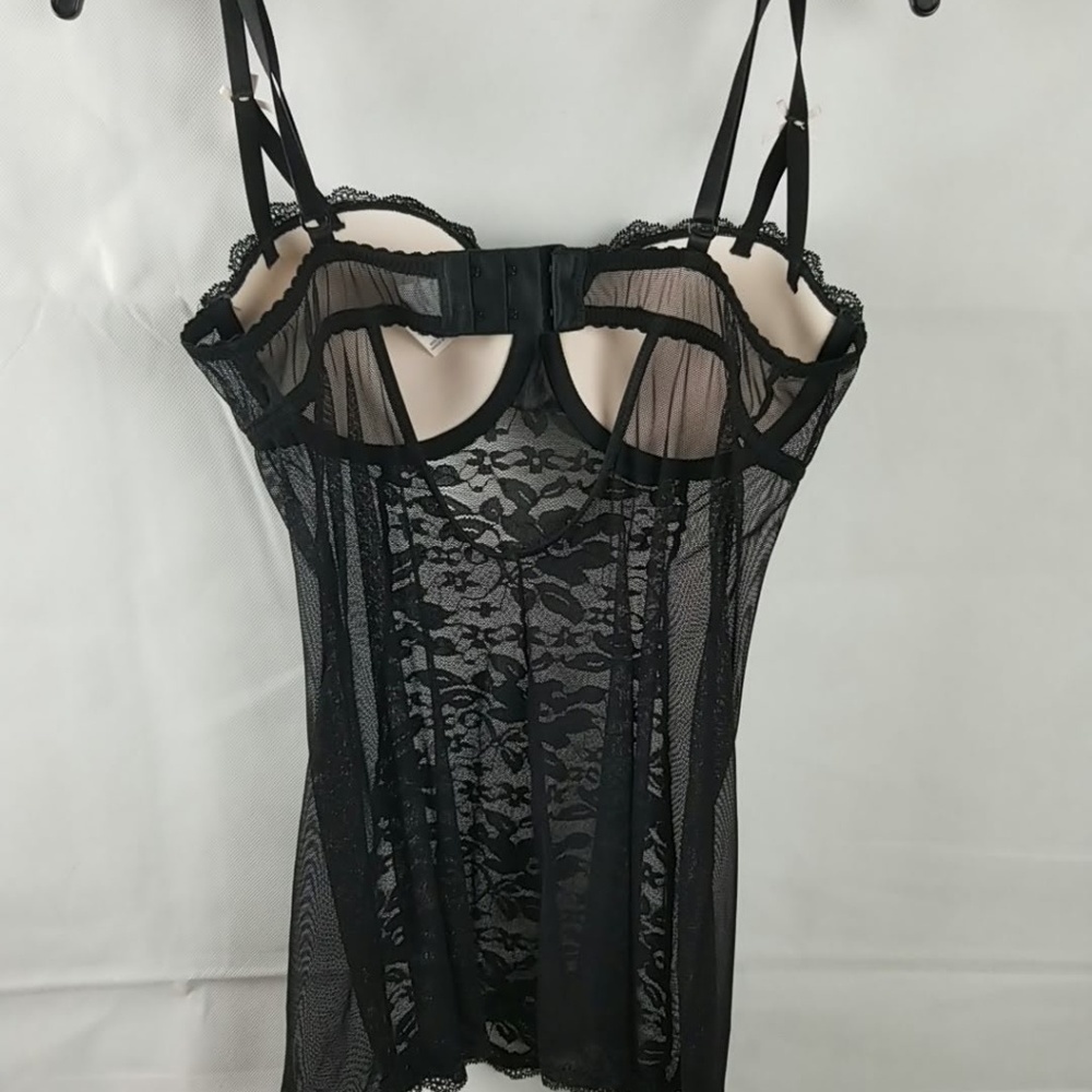 GILLIGAN & O'Malley Black Lace Babydoll I XS - Picture 3 of 5